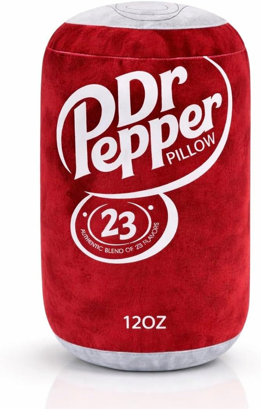 Dr Pepper Pillow Plush, Soda Can Shaped Throw Pillow, Funny Food Plush Cushion, Soft Decorative Pillow for Couch Bed Office, Funny Pillow for Any Occasion, Cute Aesthetic Room Decor for Kids & Adults