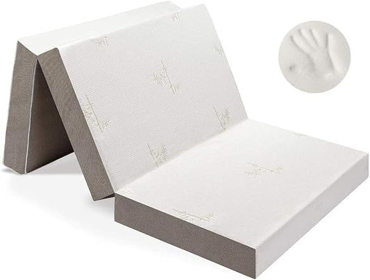 Milliard Trifold Mattress, Twin XL Size, 6 inch, Portable Foldable Mattress with Memory Foam & Washable Cover, Tri-Folding Floor Bed, Camping, Fold Up Guest Bed, RV Travel, Sleepovers, 78" x 38"