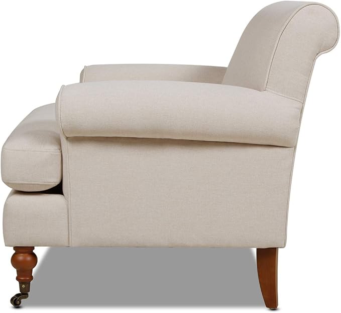 Jennifer Taylor Home Bliss 38" Lawson Living Room Accent Arm Chair with Metal Casters