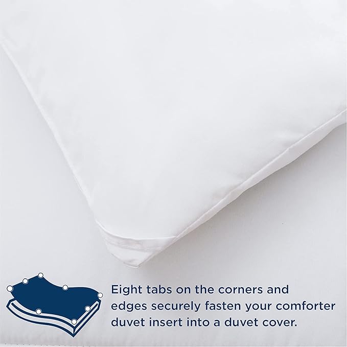 Casa Platino Quilted Bedding Comforter Full Size - Duvet Insert with 8 Tabs - Super Soft, Comfy & Cozy All Season Full Size Comforter - Down Alternative Bed Comforters - 83"x88", White Comforters