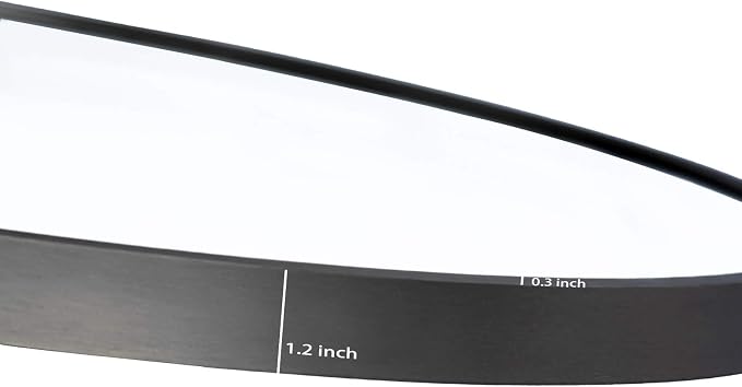 Itrue 24 Inch Round Wall Mirror, Brushed Black Metal Framed Circle Bathroom Mirror, Silver-Backed HD Tempered Glass Vanity Mirror for Over Sink, Living Room, Entryway, Hallway - Image 4