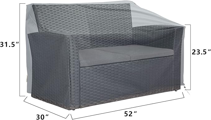Patio Furniture Covers,Outdoor Furniture Cover Waterproof,Patio Furniture Set Covers for 4 Piece Outdoor Conversation Set,Patio Covers Set (Grey) - Image 4