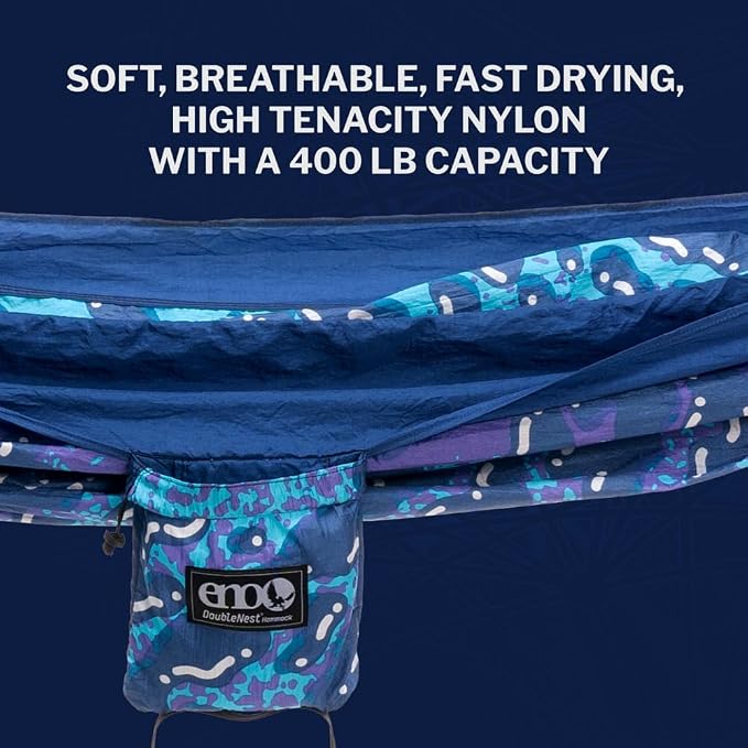 ENO, Eagles Nest Outfitters DoubleNest Lightweight Camping Hammock, 1 to 2 Person, Special Edition Colors, ATC - Image 6