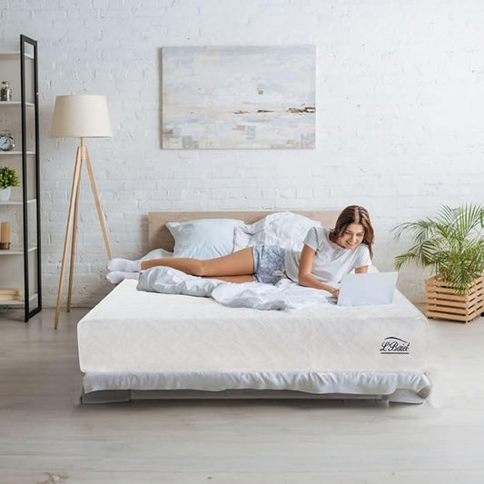 L’Baiet 12 Inch Gel Memory Foam Mattress, Full Size - Bed in a Box - Medium Firm - Breathable Cooling-Gel Comfort Technology - Pressure Relief Comfy Support Soft Fabric Cover - CertiPUR-US Certified