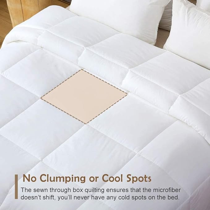 DWR 100% Cotton Fabric Covered Down Alternative Comforter| All-Season Weight, California King (102x94)