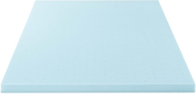 Best Price Mattress 3 Inch Ventilated Memory Foam Mattress Topper, Cooling Gel Infusion, CertiPUR-US Certified, Dorm Essentials, Full