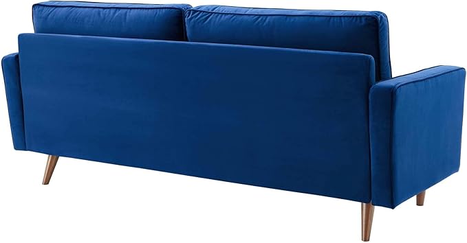Modway EEI-3764-NAV Valour Performance Velvet Sofa, Navy