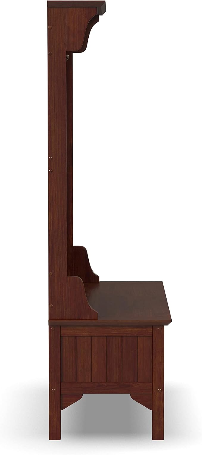 Homestyles General Line Cherry Hall Tree with Bench - Image 11