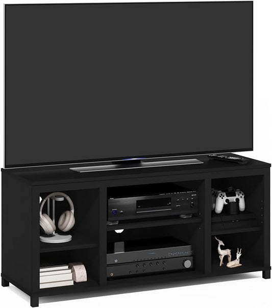 Furinno Classic TV Stand, Entertainment Center, TV Console for TV up to 55 Inch with Shelves, for Living Room, Bedroom, Americano by Furinno-FitsYourSpaceFitsYourBudget