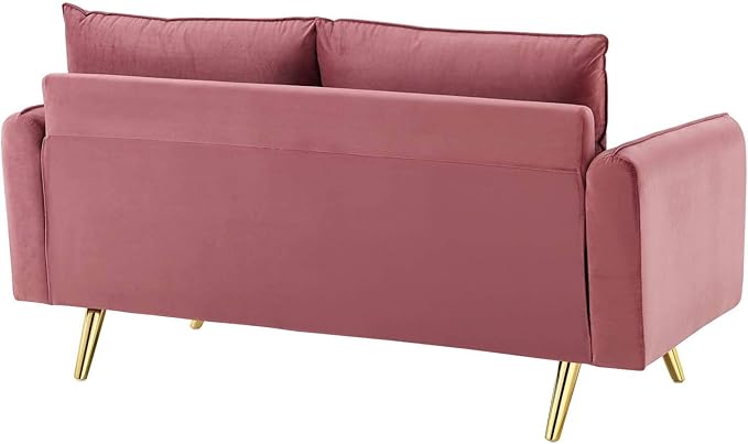 Modway Revive Performance Velvet Loveseat, Dusty Rose