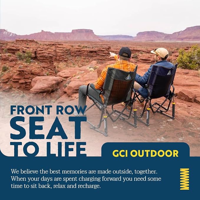 GCI Outdoor Stowaway Rocker - Navy Topo - Image 6