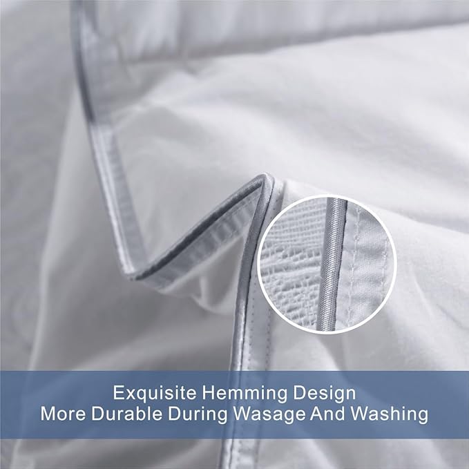 MAPLE DOWN Super King Size Comforter Duvet Insert-Down Alternative Comforter Quilted with Corner Tabs-Lightweight Fluffy Breathable Machine Washable (White, 120“x120“)