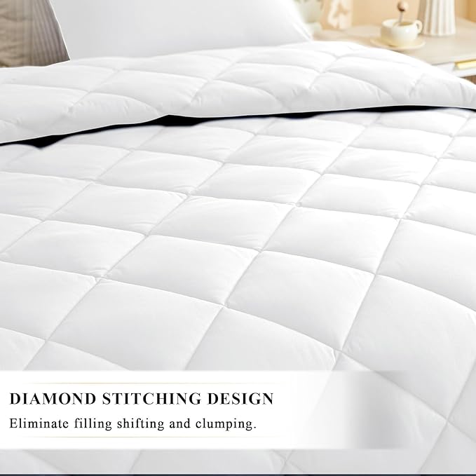 120x98 Oversized King Comforter,Super King Size Comforter Oversized, All Season Soft Lightweight Quilt Down Alternative Duvet Insert with 8 Corner Tabs(120x98, White)