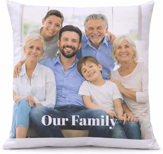 Personalized Photo Pillow – Custom Picture Cushion with Your Image for Birthdays, Anniversaries, Weddings, and Home Décor
