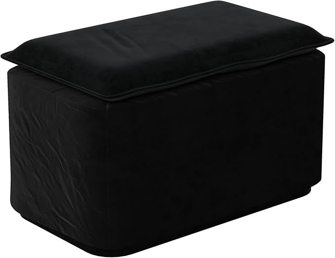 Eafurn 3 in 1 Oversized Chesterfield Loveseat Sofa Convertible Pull Out Sleeper Sofabed King Size Couch Bed w/Movable Ottoman and Nailhead Trim for Living Room Tufted Velvet Recliner Daybed Sofacama