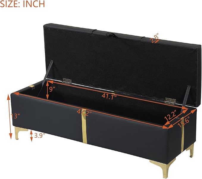 2 Piece Queen Size Bedroom Sets with Ottoman Hydraulic Storage Bed Frame with Headbaord and Storage Bench - Black