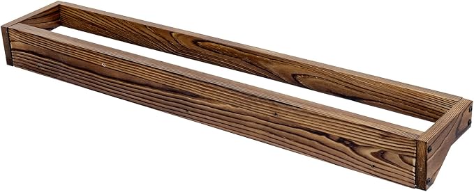 MyGift 30 Inch Rustic Burnt Solid Wood Hanging Shoe Rack, Set of 4 Wall Mounted Storage Organizer Footwear Holder for Closet, Mudroom, Entryway, Holds 12 Pairs - Image 7