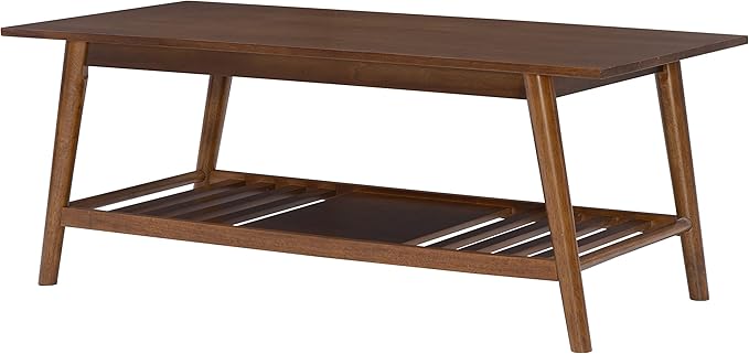 Linon Mid Century Walnut Melissa Coffee Table