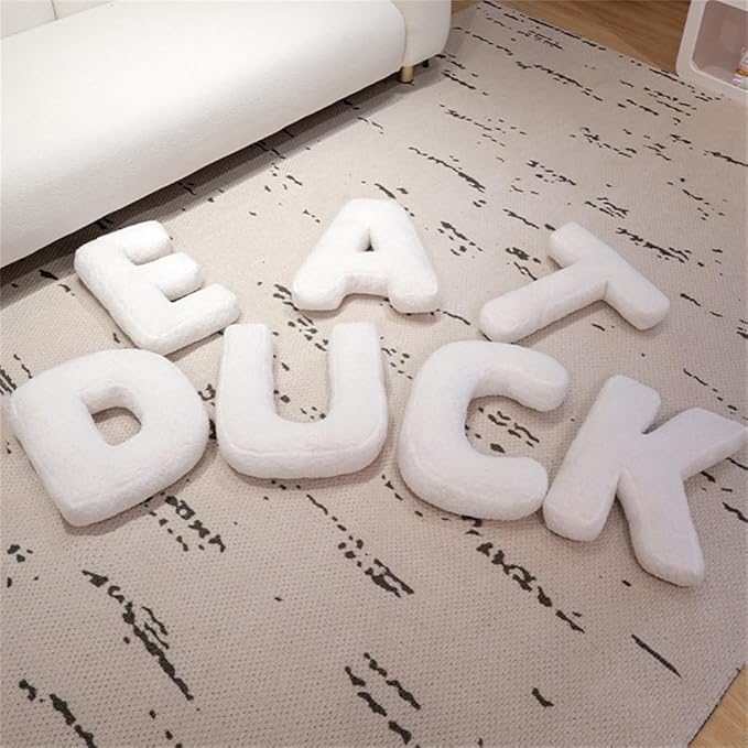 Letter Plush Pillow, Letter Hugging Throw Pillows, Decorative Initial Letter Shaped Throw Pillows for Bed Couch, Letter Pillows English Alphabet A to Z for Sofa Bedroom Living Room Decor (Y)