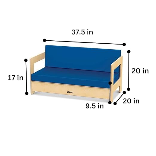 Jonti-Craft 3751JC Living Room Couch, Blue