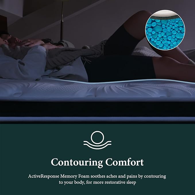 Hybrid Twin XL Mattress, 12 Inch Gel Memory Foam Mattress for Back Pain, Individually Pocketed Springs for Motion Transfer, Cooling Top Layer, No Fiberglass, Medium Firm, Forever Warranty, 80"x39"x12"