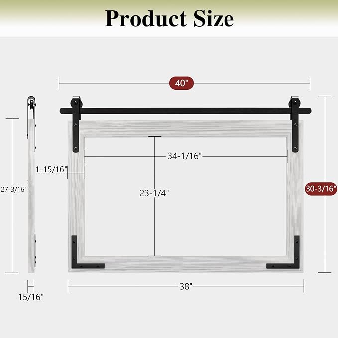 Farmhouse Bathroom Mirror, 40x30 Inch White Vanity Mirror for Wall, Wood Framed Rustic Mirror Rectangular Wall Decor Mirrors for Entryway Living Room Bedroom - Image 6