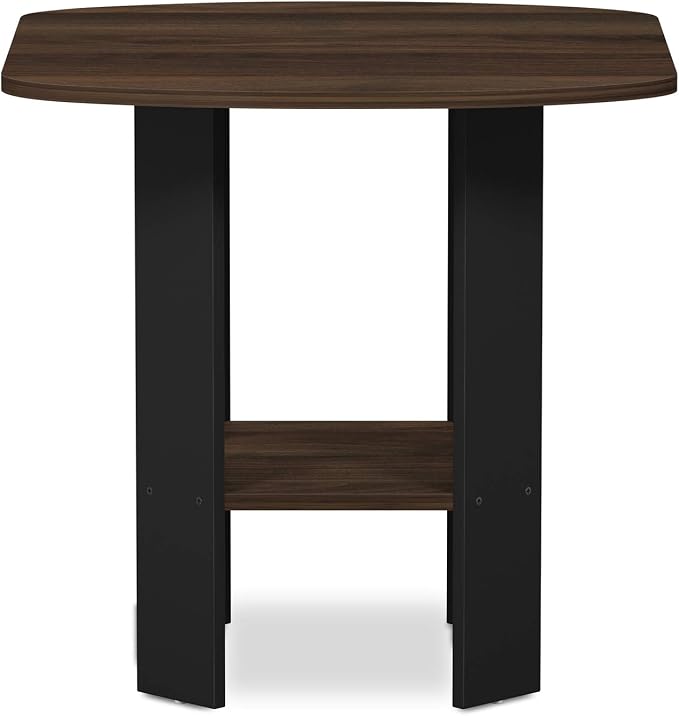 Furinno SIMPLE DESIGN Side Table, 2-Tier Modern End Table with Soft Edges, Open Shelves Night Stand, Bedside Table, for Living Room, Bedroom, Columbia Walnut - Image 6