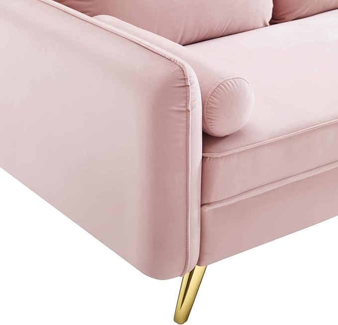 Modway Revive Performance Velvet Sofa, Pink