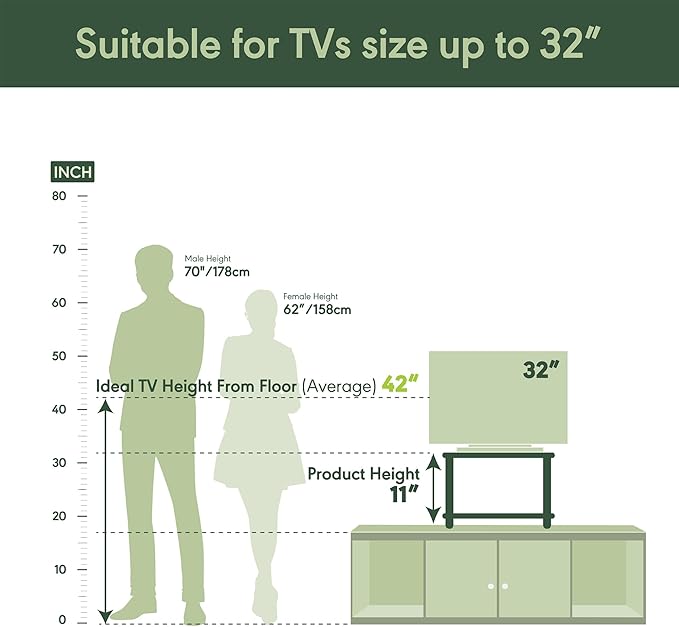 Furinno Turn-N-Tube No Tools 2-Tier Elevated TV Stand, Stainless Steel Tubes, Americano/Chrome, 13191AMSS