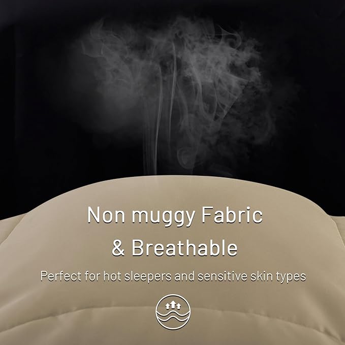 NEXHOME PRO Viscose from Bamboo Comforter Queen Cooling Lightweight Duvet Insert, Organic Natural Summer Bedding Blanket for Hot Sleepers,8 Corner Tabs 90" L x90 W
