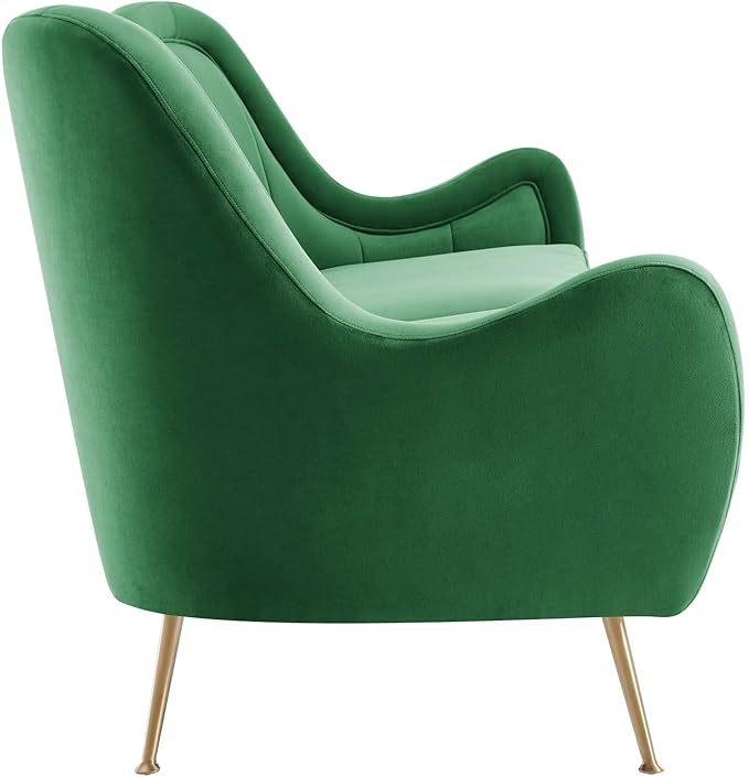 Modway EEI-5874-EME Cheshire Channel Tufted Performance Velvet Sofa, Emerald