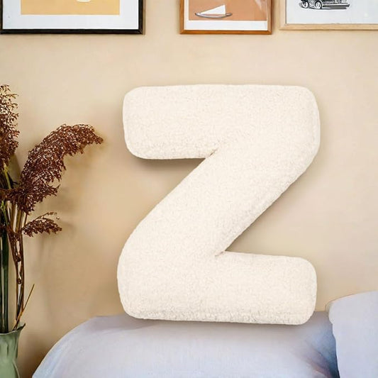 Letter Plush Pillow, Letter Hugging Throw Pillows, Decorative Initial Letter Shaped Throw Pillows for Bed Couch, Letter Pillows English Alphabet A to Z for Sofa Bedroom Living Room Decor (Z)