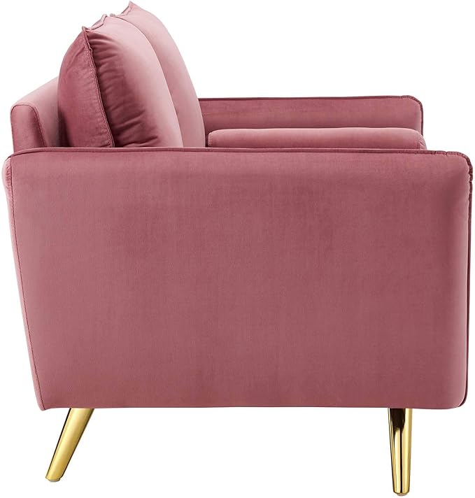 Modway Revive Performance Velvet Loveseat, Dusty Rose