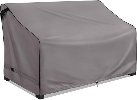 KylinLucky Heavy Duty Waterproof Patio Sofa Cover 54"x38"x35", All-Weather 3-Seater Outdoor Couch Cover with Air Vents & Security Straps, Windproof Design, Grey by KylinLuckyOutdoorFurnitureCovers