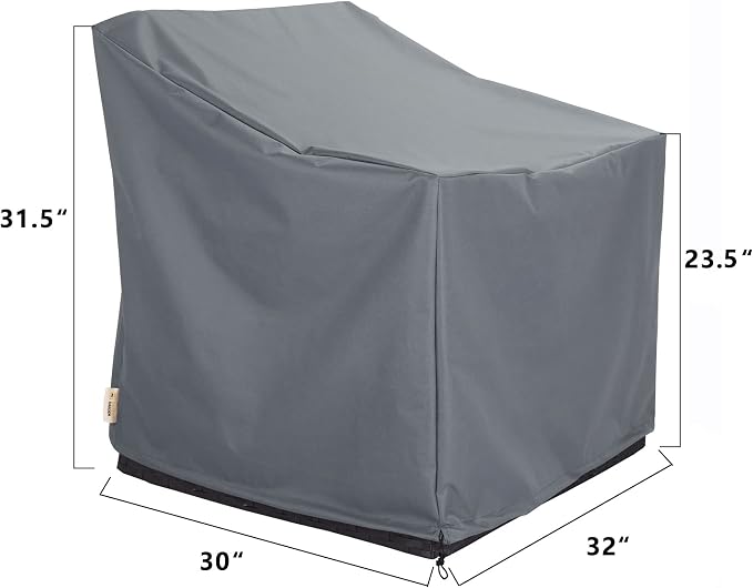 Patio Furniture Covers,Outdoor Furniture Cover Waterproof,Patio Furniture Set Covers for 4 Piece Outdoor Conversation Set,Patio Covers Set (Grey) - Image 3