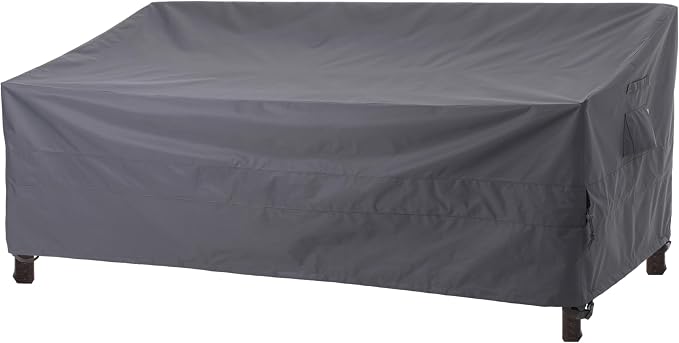 WJ-X3 3-Seater Patio Sofa Cover, Heavy-Duty Waterproof Outdoor Couch Protection, UV-Resistant and Anti-Fading with High Wind Resistance, 93" x 42" x 42", Gray by WJ-X3