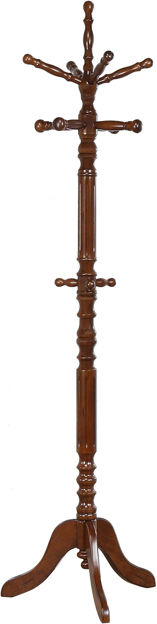 Coaster Home Furnishings Achelle Entryway 11-Hook Freestanding Coat Rack Hat Hanger Sturdy Wooden Hall Tree Clothing Stand Tobacco Brown 900769 by CoasterFineFurniture