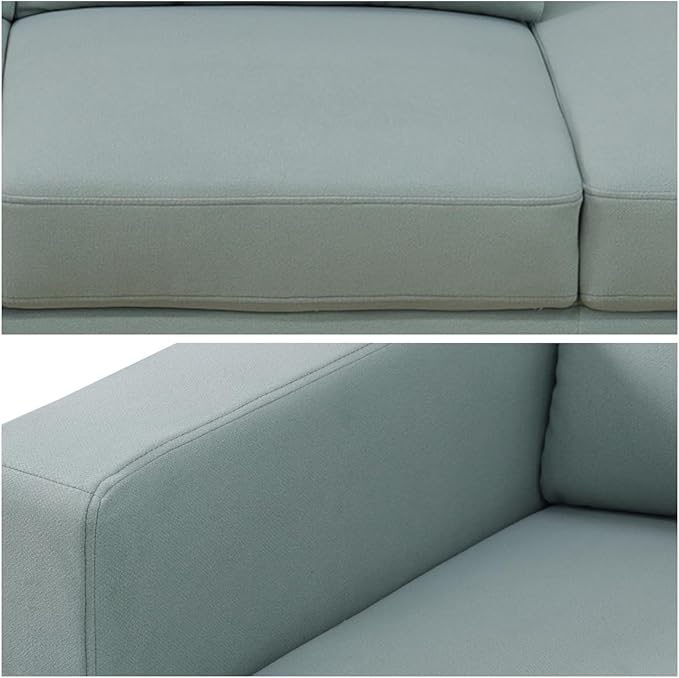 Sectional Sofas for Living Room Furniture Sets, 4-Seat Modular Sectional Sofa with Armrests, High Elastic Sponge Filled L Shaped Couch for Apartment, Green