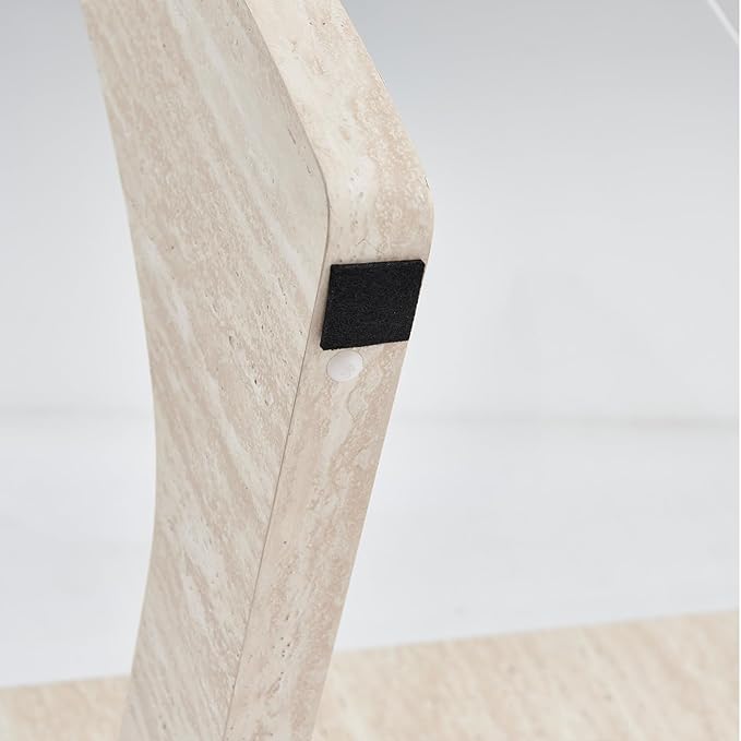 Btrpily Wooden Coffee Table - Modern Marble Coffee Table， Contemporary, Stylish, High-End Furnishing for Your Living Room (Marble Stone, Triangle)