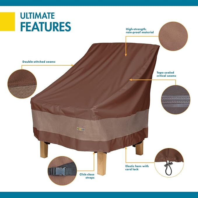 DUCKCOVERS Ultimate Waterproof 36 Inch Patio Chair Cover, 2 Pack, Outdoor Patio Chair Covers - Image 9