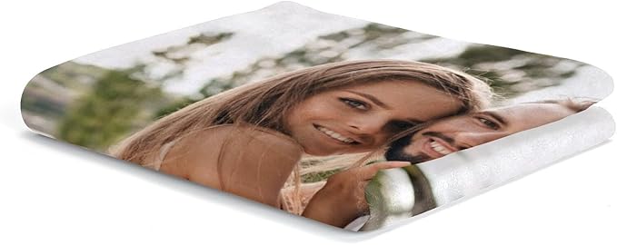 inkArts Custom Blankets with Photo, Personalized Blanket Using My Own Photo, Customized Blankets with Picture, Personalized Gifts for Women Men Baby Child