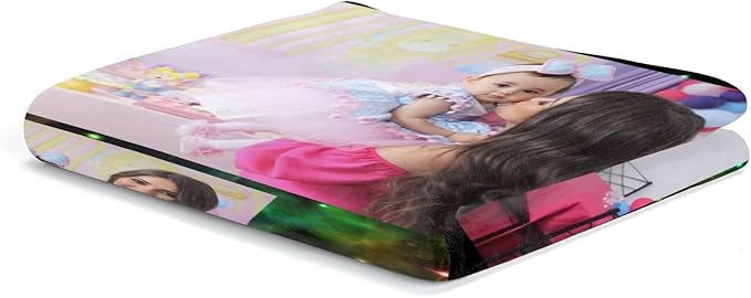 Printwoo Personalized Gifts for Mom, Custom Blanket with Photos, Personalized Photo Blankets Using My Own Photos, Customized Blankets with Pictures, Birthday Gifts for Women Men Baby Child