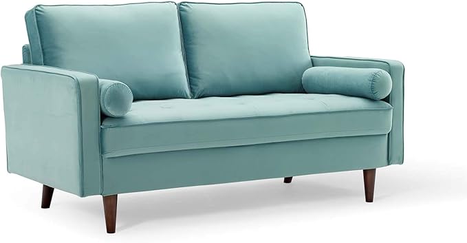 Modway Valour Performance Velvet Loveseat, Mint Valour Performance Velvet Loveseat