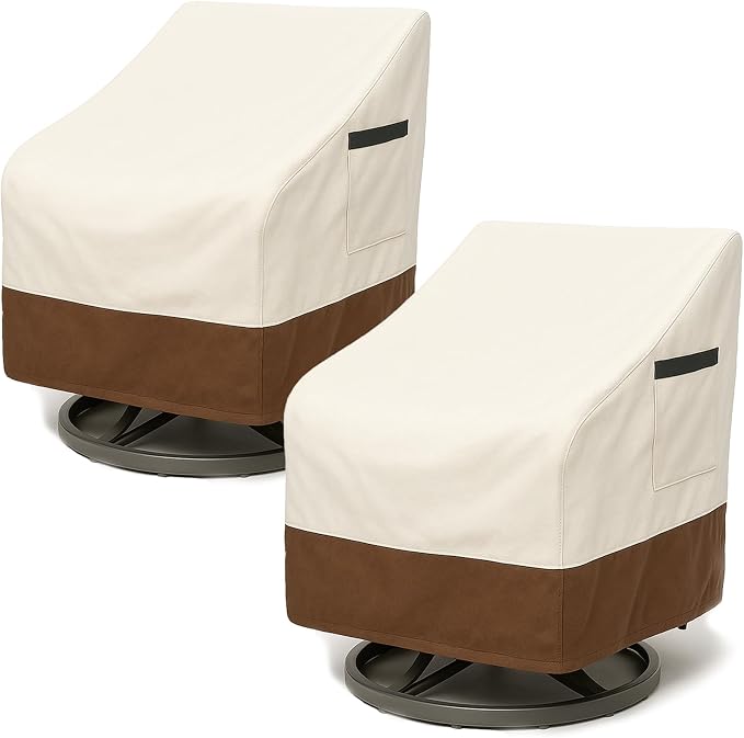 Outdoor Chair Covers Waterproof, 600D Oxford Heavy Duty Patio Furniture Covers for Swivel Lounge, Rocking & Adirondack Chairs, All-Season Weather Protection UV Fade Resistant,30W x 34D x 36H in,2-Pack by Unknown