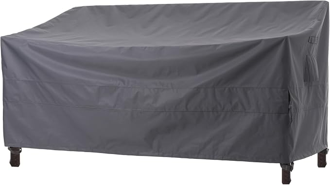 WJ-X3 2-Seater Outdoor Loveseat Covers, Heavy Duty Patio Couch Covers, Patio Sofa Covers Waterproof, High Wind Resistant Design for Outdoor Furniture Cover, 58W x 40D x 35H, Grey by WJ-X3