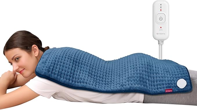 Comfytemp Extra Large Heating Pad for Back & Period, 33''x 17'' Electric Heating Pads for Neck/Shoulder, FSA Eligible Electric Throw, Mothers Day Gifts for Mom Women, Machine Washable, Auto Shut Off
