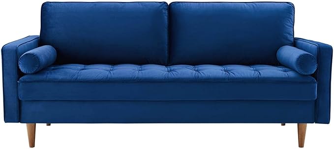 Modway EEI-3764-NAV Valour Performance Velvet Sofa, Navy