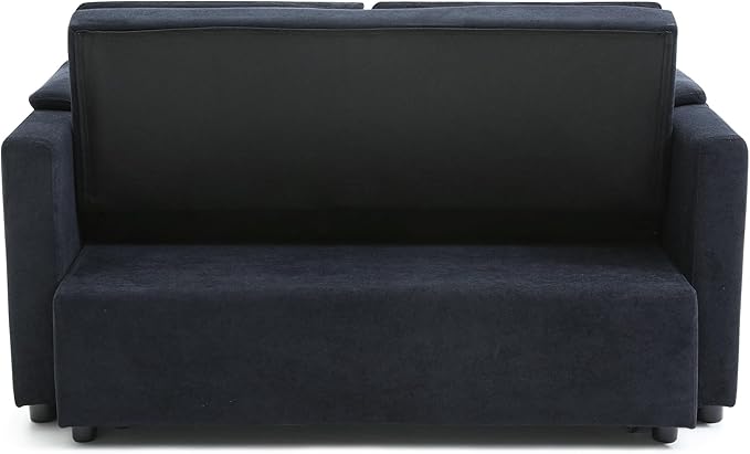 55" Convertible Loveseat Pull Out Sofa Bed for Living Room 3 in 1 Multi-Functional Sleeper Sofa Chaise Lounge Daybed Sofacama w/Adjustable Backrest,USB Ports,Side Pockets