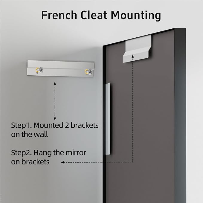 36”x 30” Black Bathroom Mirrors for Over Sink,Metal Framed Rectangle Mirrors, Tempered Glass, Black Wall Decor Mirror for Living Room Farmhouse Bedroom Entryway, (Horizontal/Vertical) - Image 8