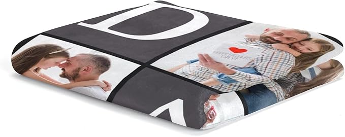 Printwoo Gifts for Dad Customized Blanket with Photo, Make a Personalized Fathers Day Blankets with Picture to My Dad Custom Memories Souvenir Throw Blanket for Best Daddy Ever
